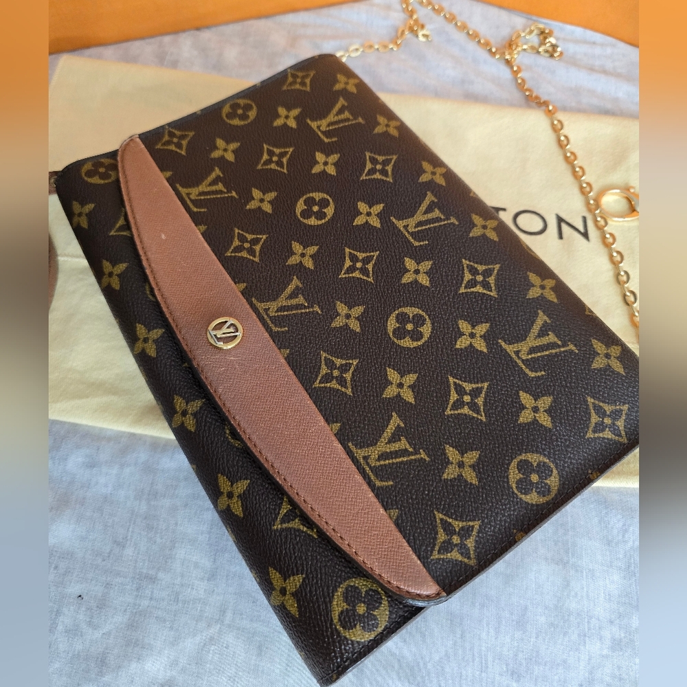 LOUIS VUITTON Monogram Bordeaux 24 Brown Shoulder Vintage Bag for Women's - Picture 5 of 17